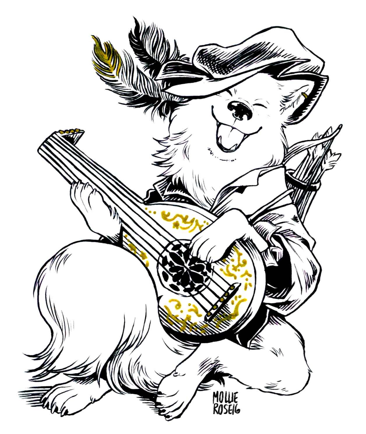 friendswithfangs:  Some fantasy doggies for the last few days of #inktober– inspired