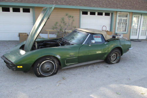 a-modest-mans-only-rebel-son:corvettes:1973 Corvetteso much potential.Oh the things I could do with 