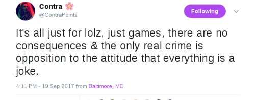 kropotkhristian:I love Contrapoints. She got down my essay length tumblr post about the right-wing m