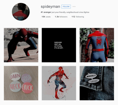 dailypeterparker:instagram aesthetic: peter parker vs. spiderman
