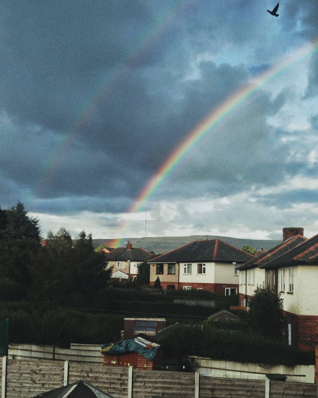 lowesews:  #DoubleRainbow 🌈 faint as it is (at Horwich)
