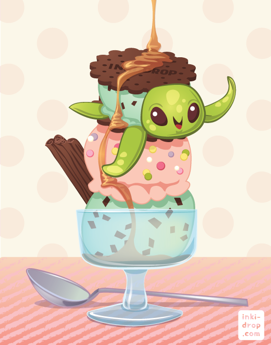 inki-drop:  I finally made some illustrations for Mint Chocoturtle, Roasted Loin