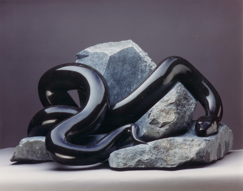 lonevoider:Black Snake, marble and limestone. By William E. Nutt