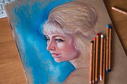 portrait in pastel