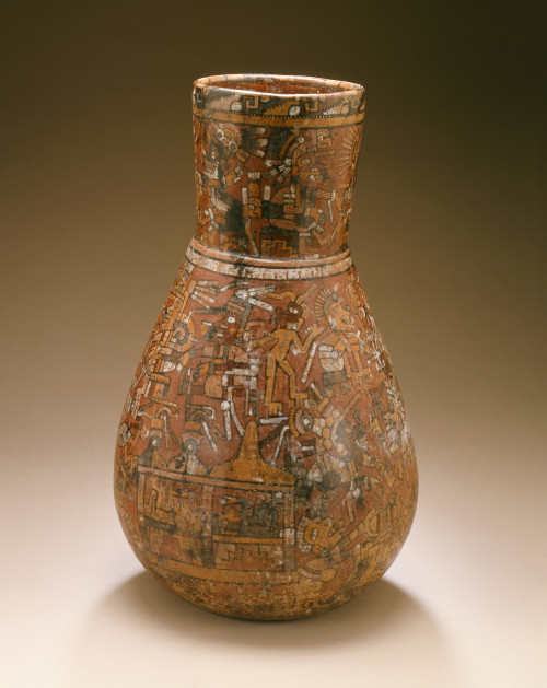 tlatollotl:Vessel with Codex-Style SceneMexico, West Mexico, Nayarit, Mixteca-Puebla or Internationa