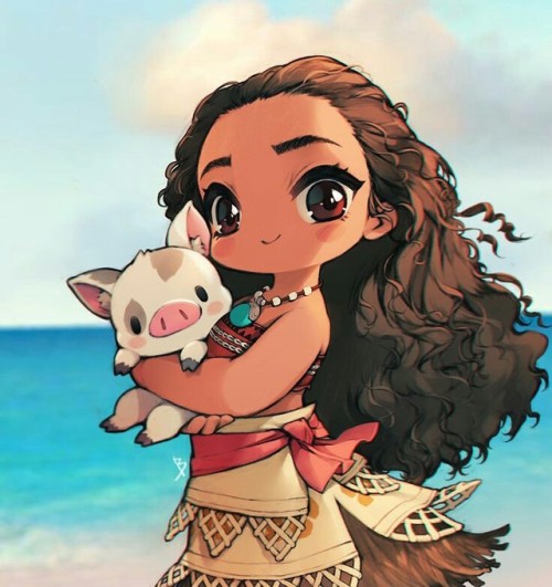 daddys-lil-sunshine:Moana and Pua ⛵