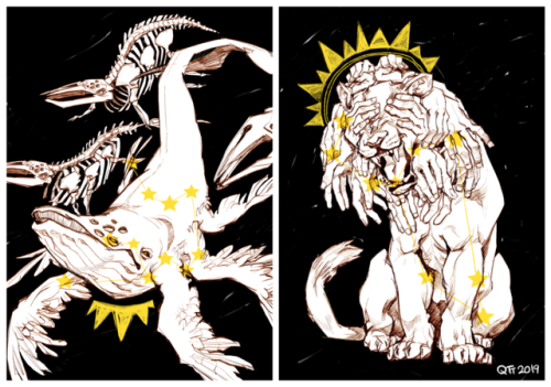 My astrological zodiac illustrations for Tua Culpa, a zine I released at the beginning of the year w