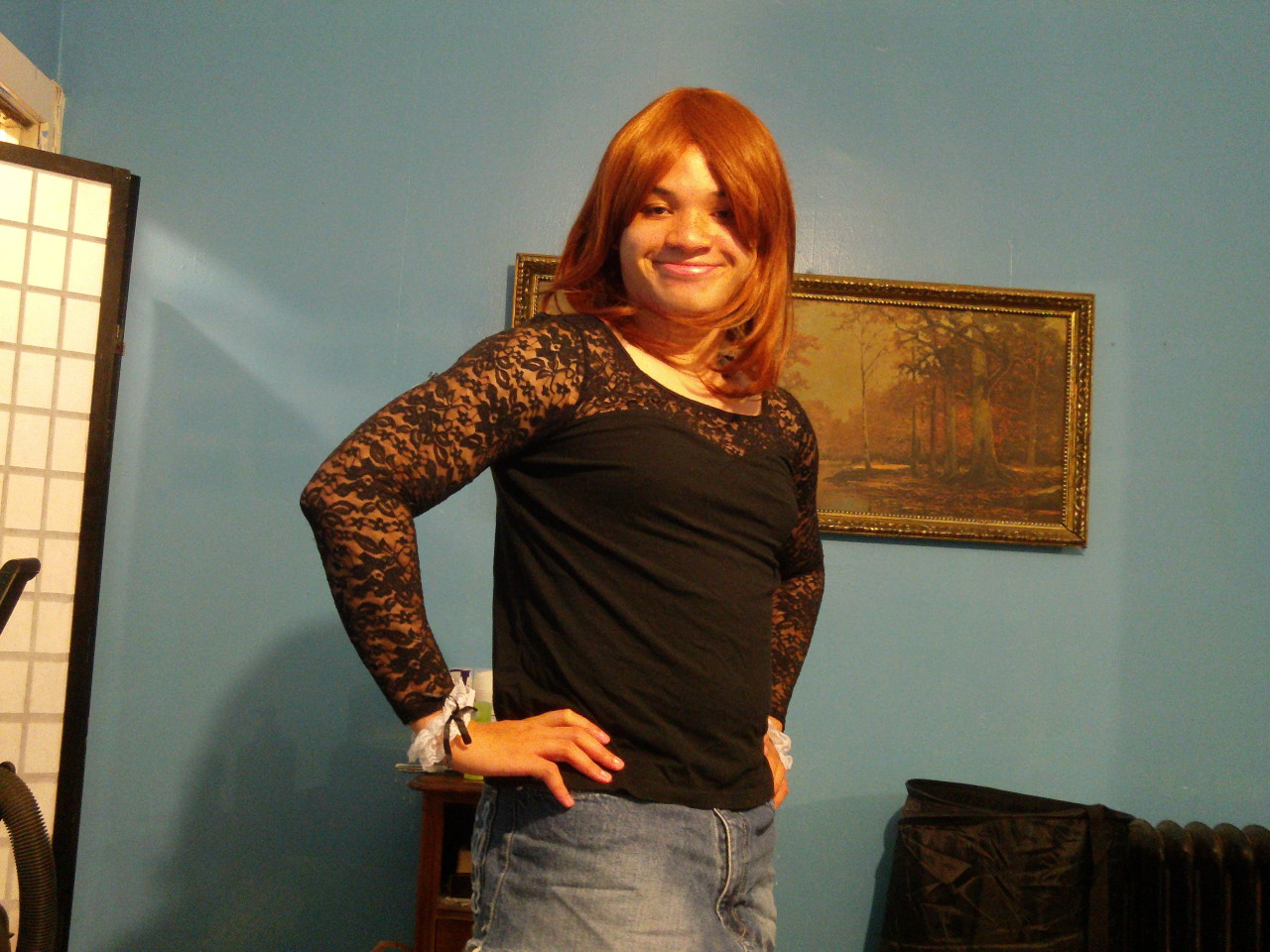crystalloveempress:Just a little outfit I put together, a old black shirt I bought