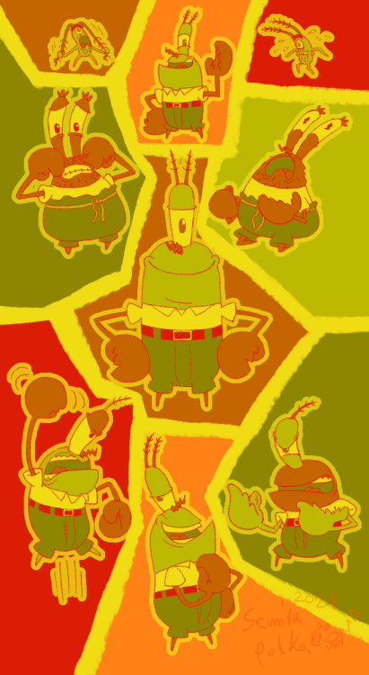 wa-smimon:Plankton… Krabs… Plankrab!Fanart for the episode “The Krusty Bucket” in a limited palette 