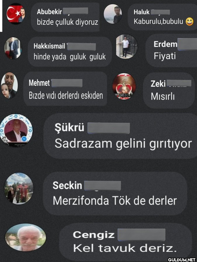 SİZİN ORDA NE DERLER Çok...