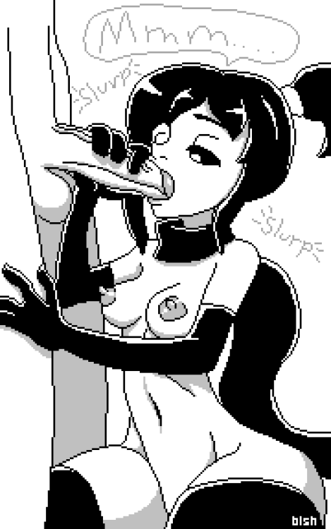 blsh-nouveau:  Drawbot’s Ninja Girl OC: Annji. (Thanks for letting me draw her.) No boner will be sa