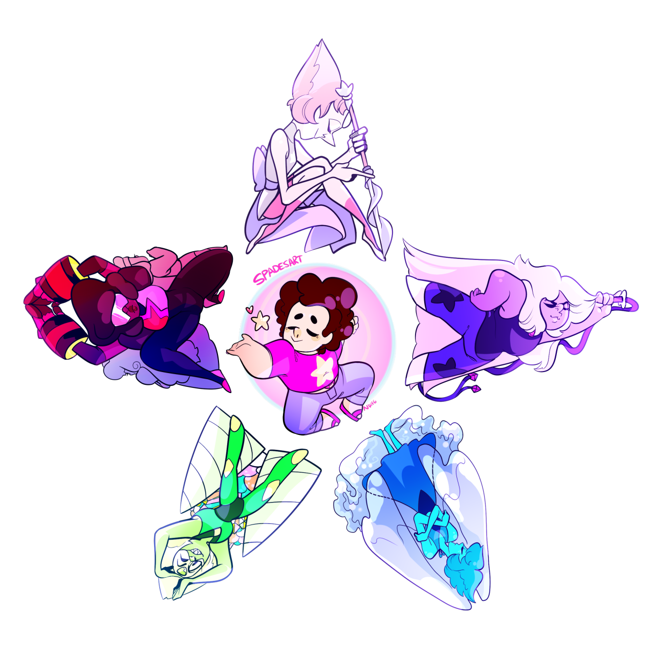 spadesart:  Crystal Gems star shirt design ive been wanting to make!!! BUY IT HERE!