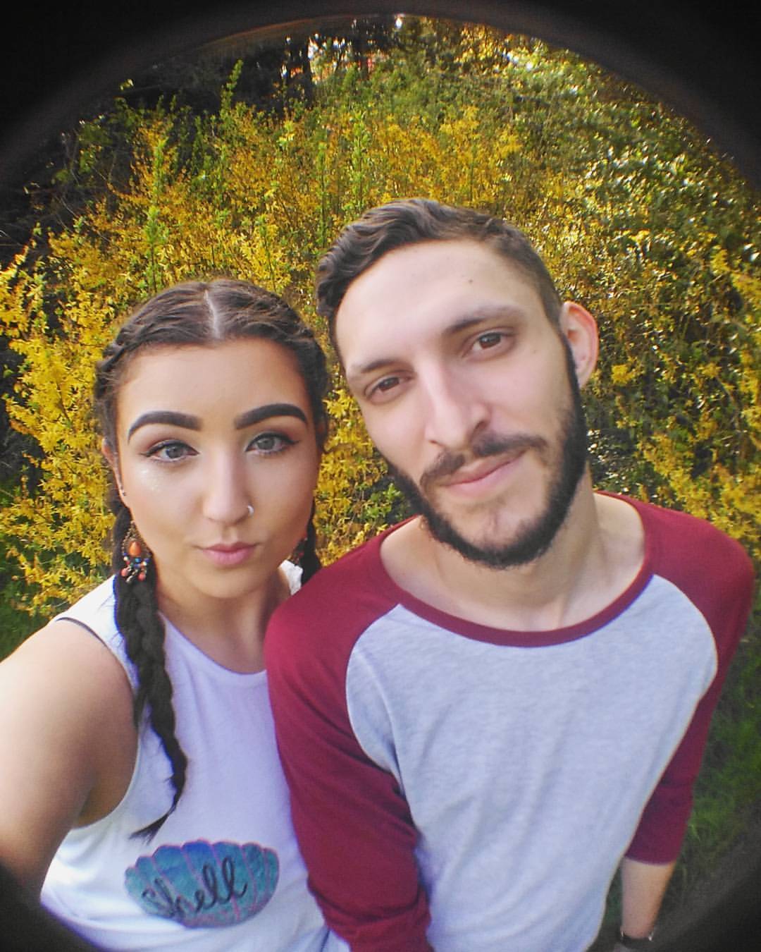 We go to the coolest places!   #selfie #me #us #fisheye #explore #braids #BFF #bf