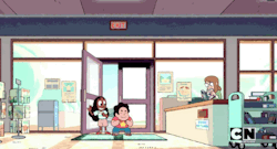 pikasuz:  Steven in a library is so pure   did anyone else noticed Bettie? lol XD