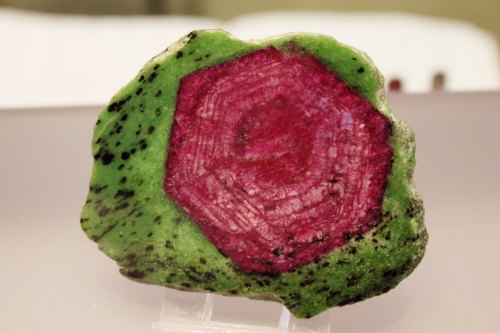 Zoned RubyRuby is a gemstone version of the mineral Corundum, a simple aluminum oxide mineral. Corun