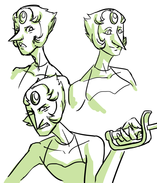 tackyvillain:  quick try at sketching pearl bc shes the best crystal gem and im all about femme characters w/ massive noses lets be real