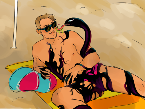 void-bee: just two lovebirds chillin on a beach havin a nice time