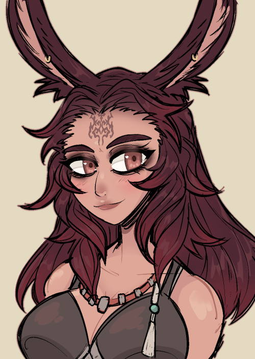 drew my gf’s new wol, she bought the game and wanted to start over as a viera :)