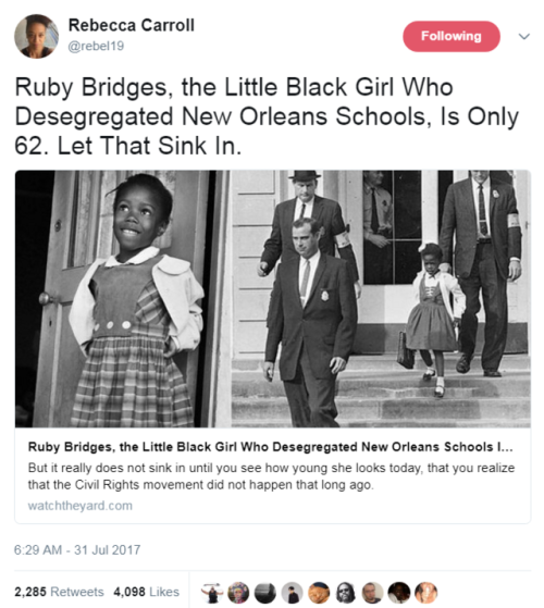 blackness-by-your-side: X Our grandparents lived in the openly racist country and witnessed the landmarks of civil rights movement. Some of these people are still young at heart and active. What about us? It’s our duty to finish their work and turn