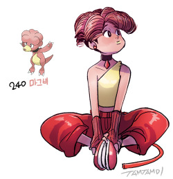 tamtamdi:    Pokemon Gijinka 240.  Magby