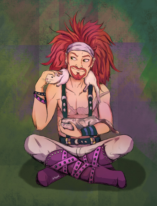 artbygal:Headcanon: Pickles in his SnB days used to own two pet ferrets. The sable one was called Wh