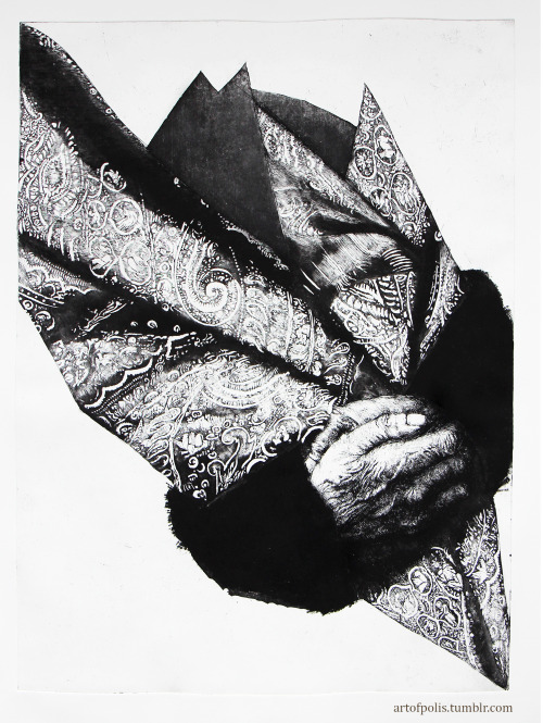 Hold, by Paulina Sieczkowska, 2015. intaglio, 45 x 59 cm