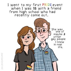 damianimated: Throwback to my first Pride. 🌈