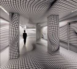 sixpenceee:  Peter Kogler’s Rooms of Illusions. On exhibit at the Museum of Contemporary Art. 