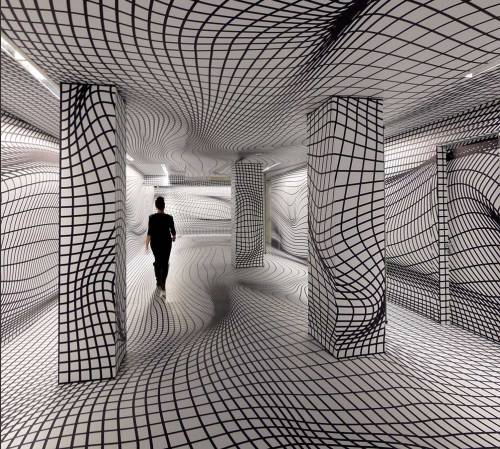 Porn photo sixpenceee:  Peter Kogler’s Rooms of Illusions.