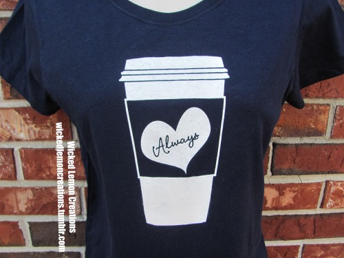 Castle Inspired Navy Blue Tshirt - Always “Coffee is symbolic for those two characters … no ma