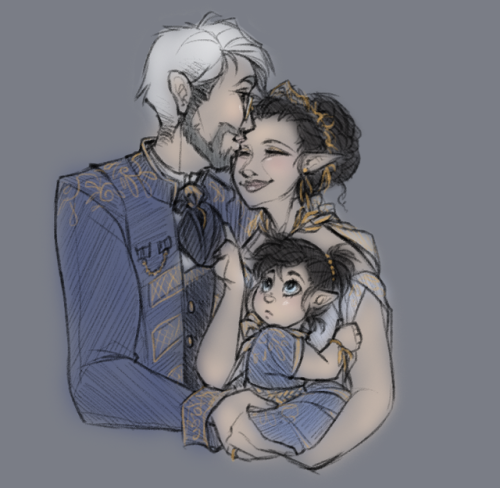 wealmostaneckbeard:fisherrend: Happy FamilyI couldn’t help myself. I had to draw the happy couple wi