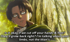 princessaryastark:  ↳ Best of Levi Lines [1/?] 