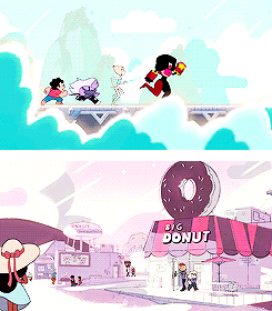 jaiwithani:  stellalights: Steven Universe - old theme vs. new theme   Character development.1. Steven interrupts the gems and they’re surprised to see him there -> Steven is a core part of the gems and they’re excited to have him there.2. Steven