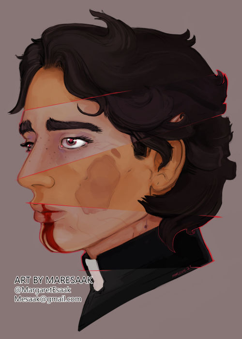 @gristol‘s character Kyran, recent vampire convert in the Curse of Strahd game we’re pla