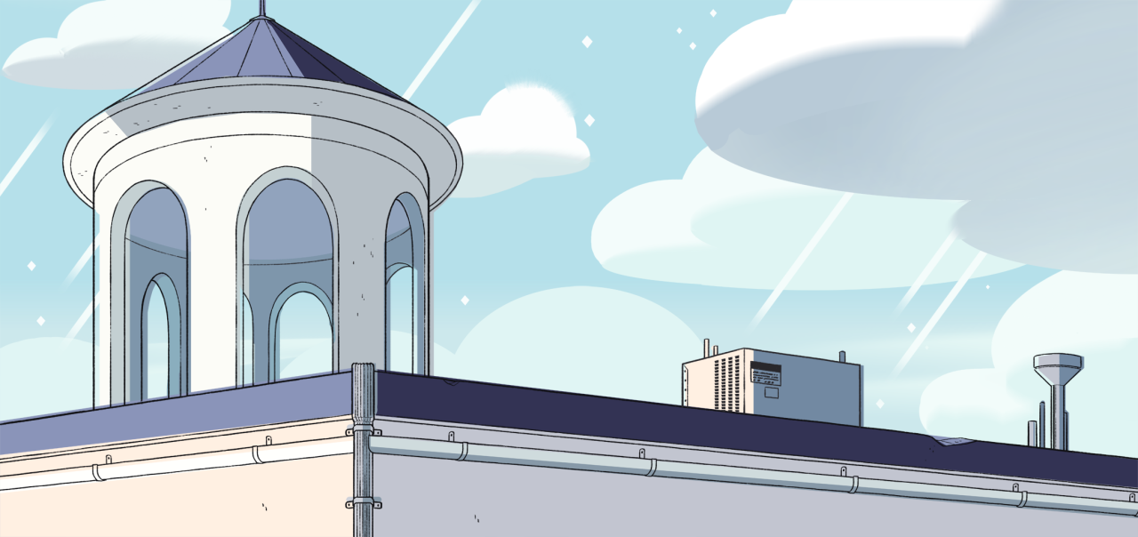 A selection of Backgrounds from the Steven Universe episode: Shirt ClubArt Direction: