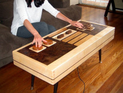 retrogamingblog:Giant Playable NES Controller Table made by BohemianWorkbench