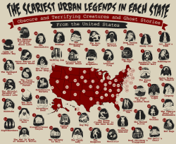 unexplained-events:  Scariest Urban Legends In Each State HERE is the link for those of you who want to read a text version of the list. 