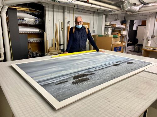 This just happened. Stopped by @bostonimage to sign this big guy.  48x72 #fineartphotography #seasca