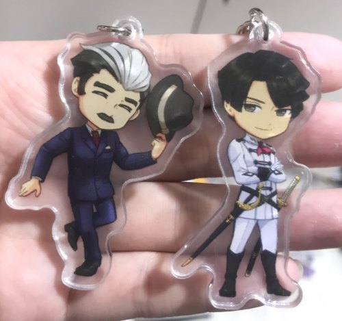  My Great Ace Attorney Acrylic Charms have arrivedd ;w; You can purchase them here! 