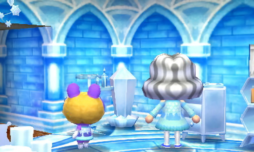 Snowflake Popstar DressModel: Gigi and Generic HumanDesigner: DarkNerd/ @animalcrossingnewleafqrcode