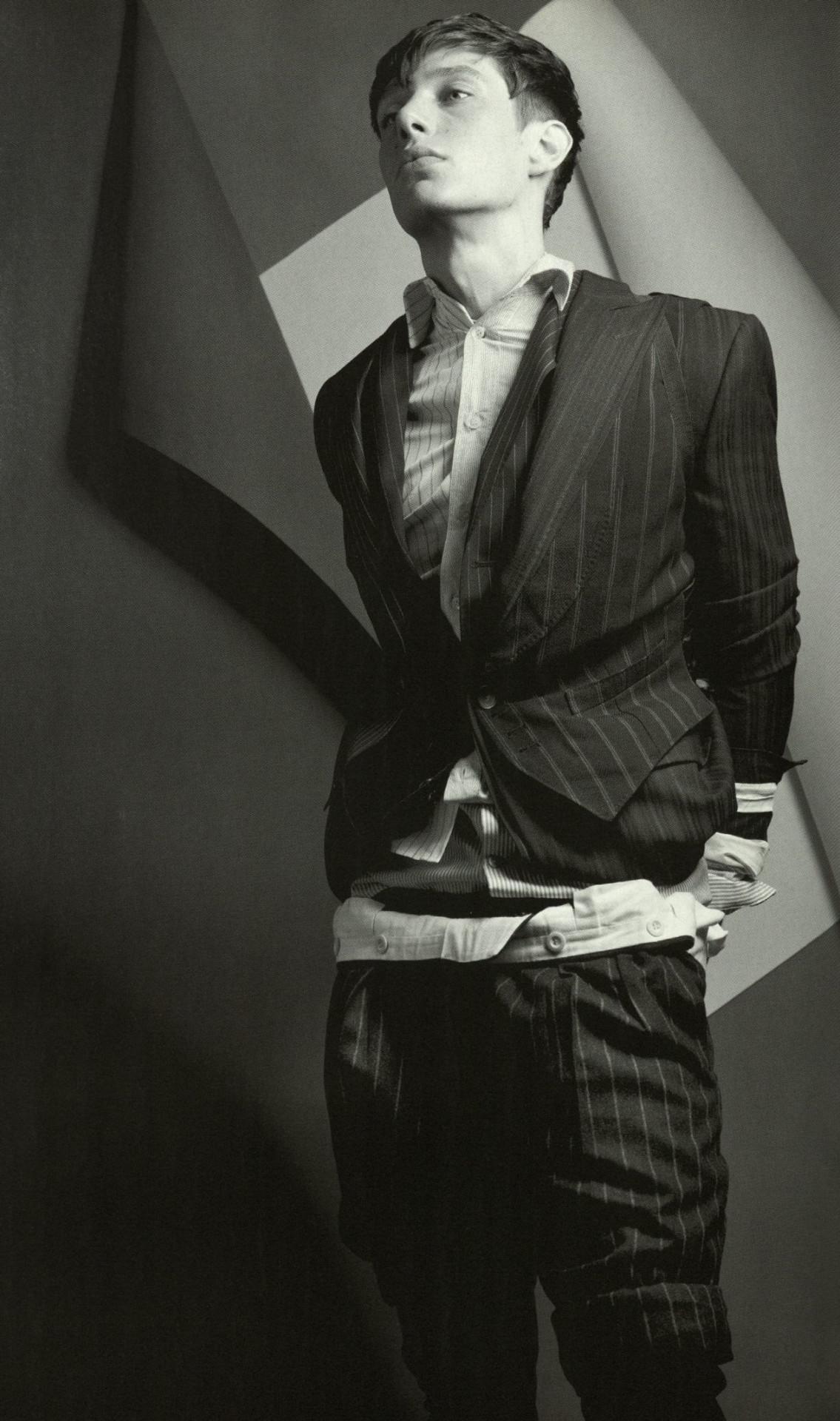 teenagedirtstache:striped waistcoat, Valentino; pinstriped jackets, Dolce &amp;