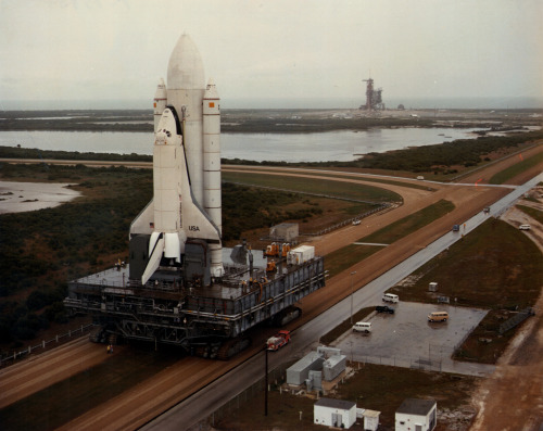 humanoidhistory: TODAY IN HISTORY: On May 1, 1979, the prototype Space Shuttle Enterprise rolls out 