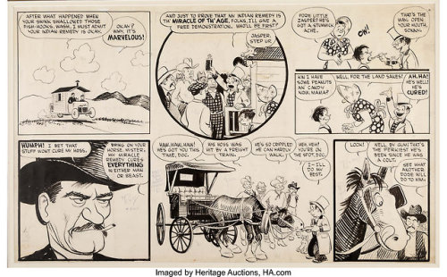 rocket-prose:Original Roy Crane art: A Wash Tubbs Sunday comic strip from the 1930′s: (NEA, 19