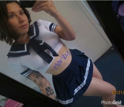 ripurbutt:  My school girl outfits! Ahh