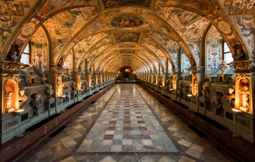 fuckyeahrenaissanceart:The Hall of Antiquities in the Residenz München [1600×1019] Photographed by P