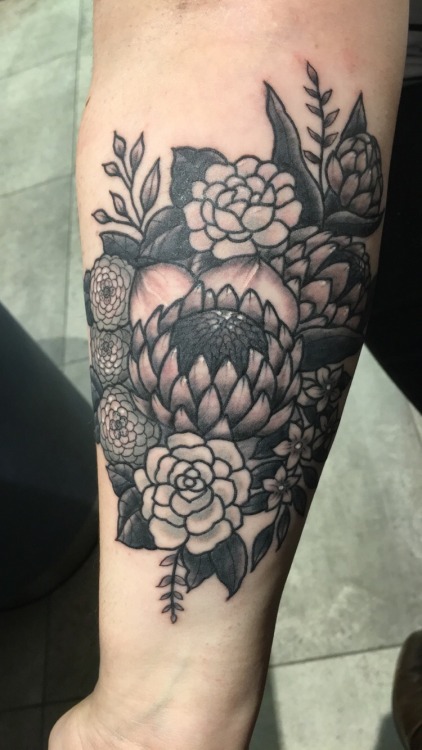 ravenclawalec: Finally got my tattoos  Shout out to @girlwiththetea for designing my floral tattoo