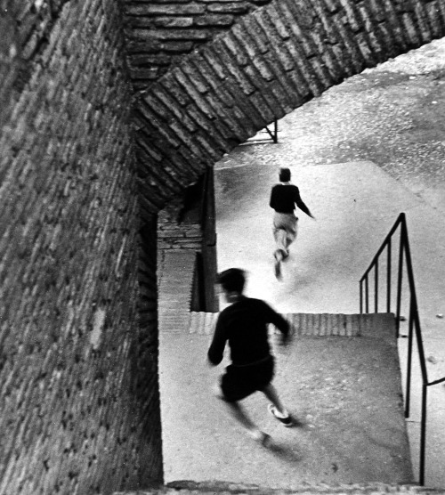 Joeinct:  Playing Hide And Go Seek, Coliseum, Rome, Photo By Ann Shanks, 1956  