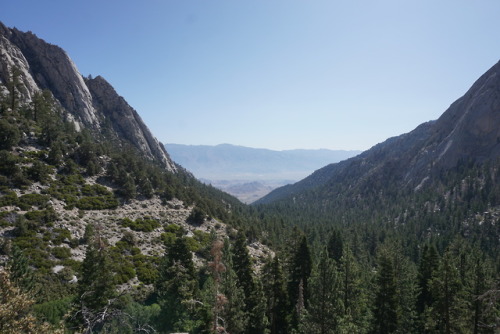 Views from the lower elevations of the Mt Whitney trail