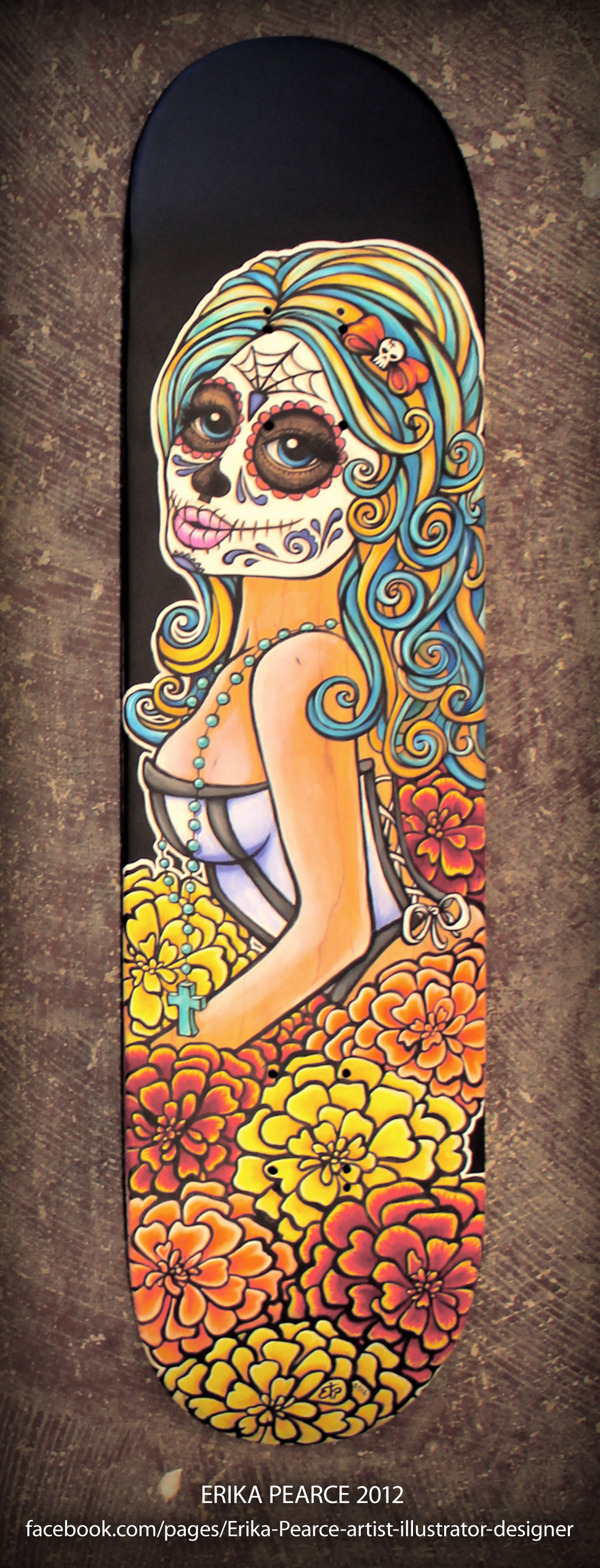 luv-an-musiq:  Día de los Muertos - Skate Decks by Erika Pearce  