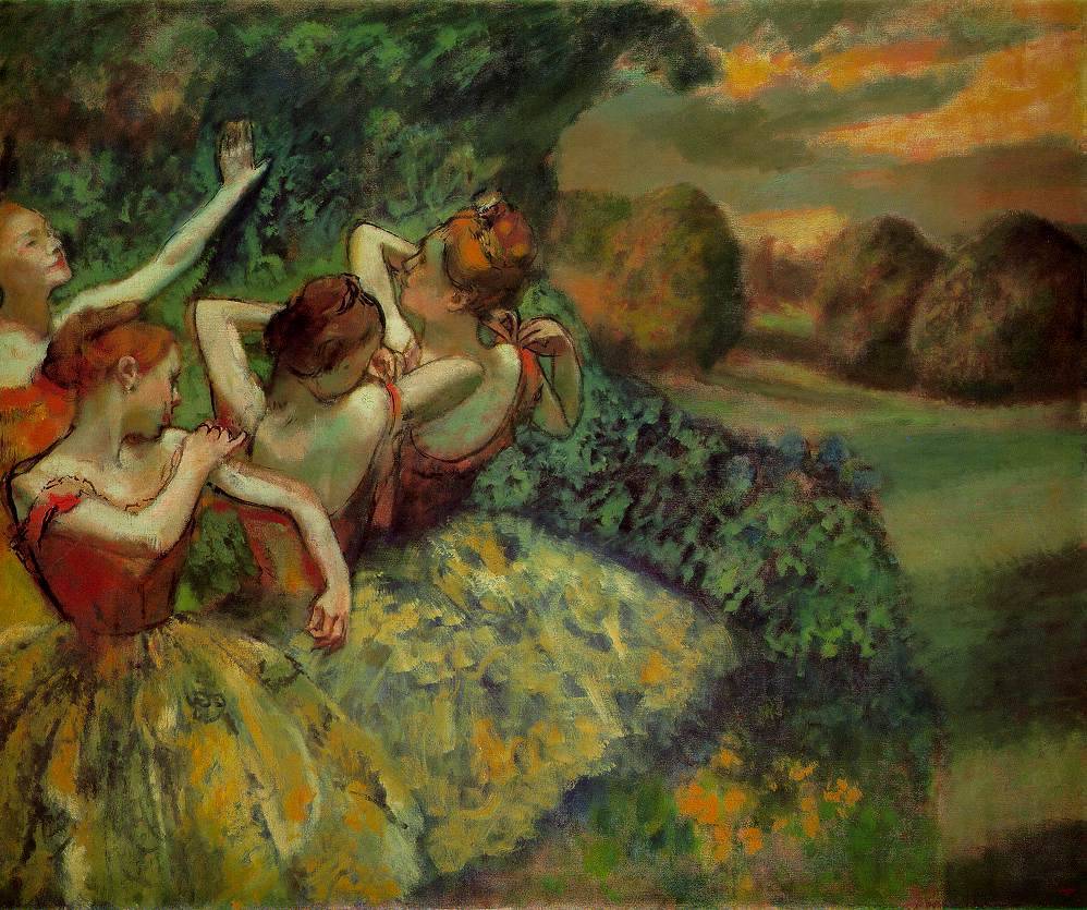 grrrrrlbaby:  lonequixote:  Four Dancers ~ Edgar Degas   Love Degas